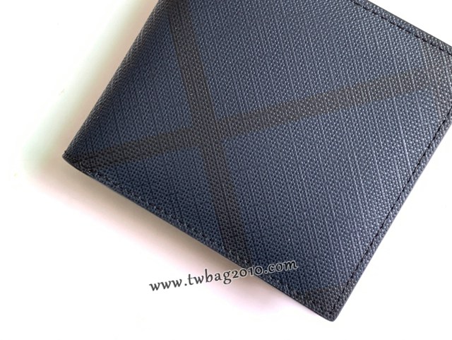 Burberry專門店新款男士短夾錢包 巴寶莉煙熏格子新顏色錢夾 yxb1339